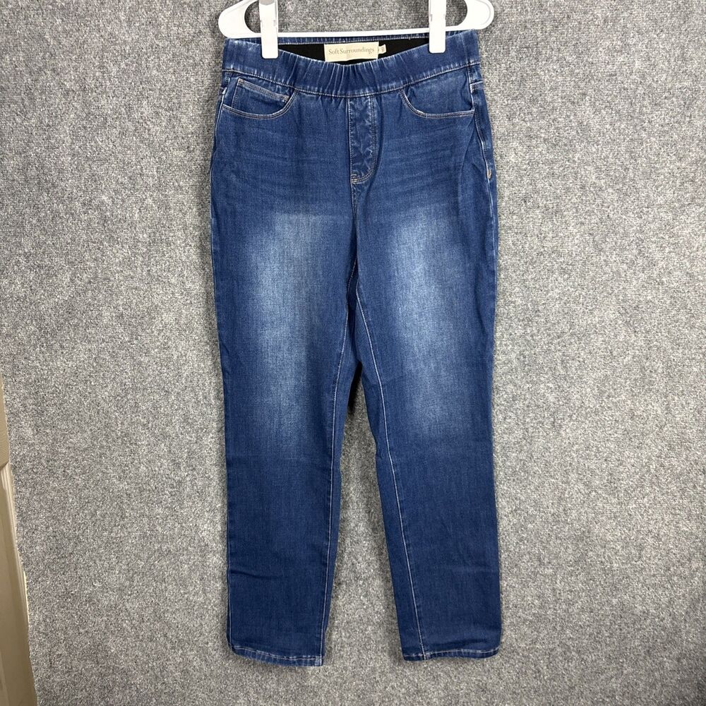 Soft Surroundings Jeans Womens Size M Blue Pull On
